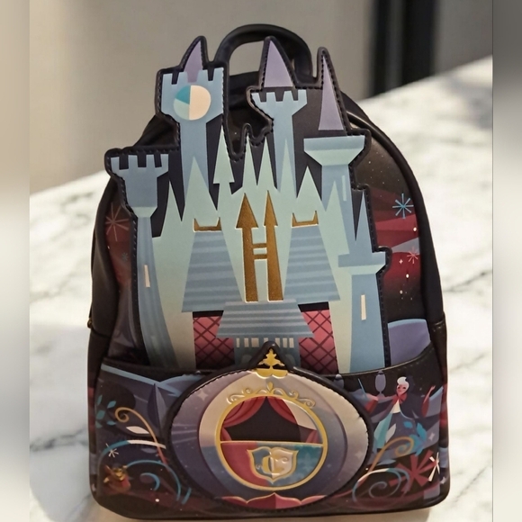 Loungefly Handbags - NWT Loungefly Disney Cinderella Castle Series Mini Backpack